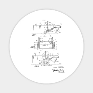 Jet Propelled Boat Vintage Patent Hand Drawing Magnet